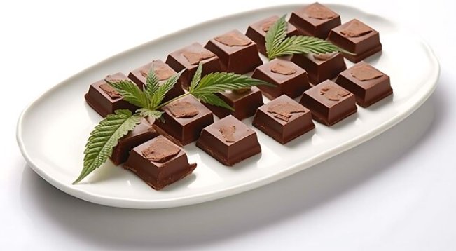 Cannabis edibles on a plate
