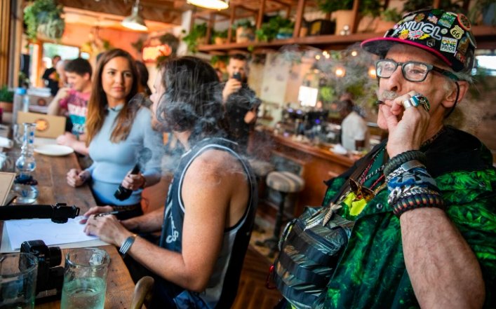 Sacramento cannabis cafe interior smoking lounge