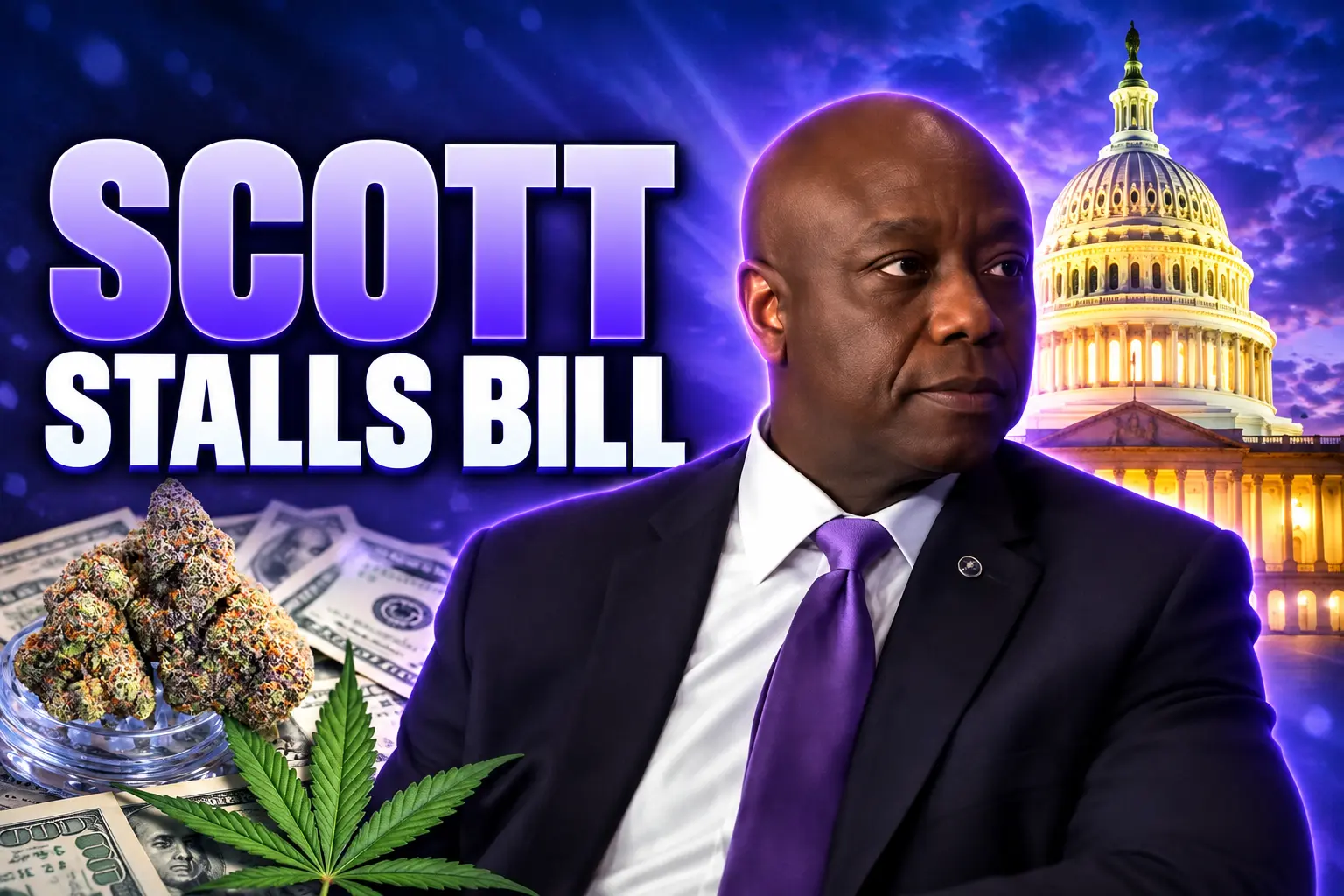 Tim Scott stalls cannabis banking bill markup
