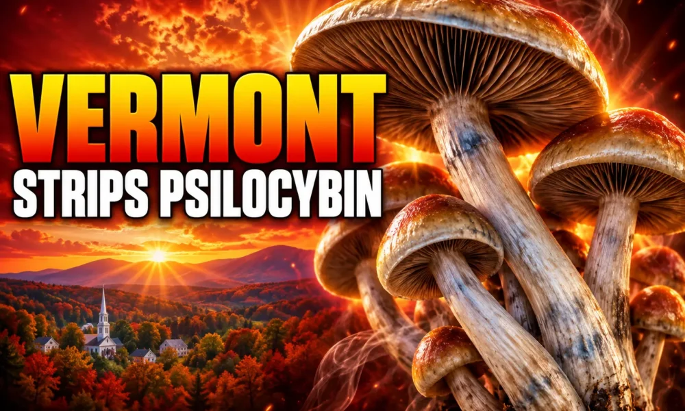 Vermont strips psilocybin legalization S.114 2024