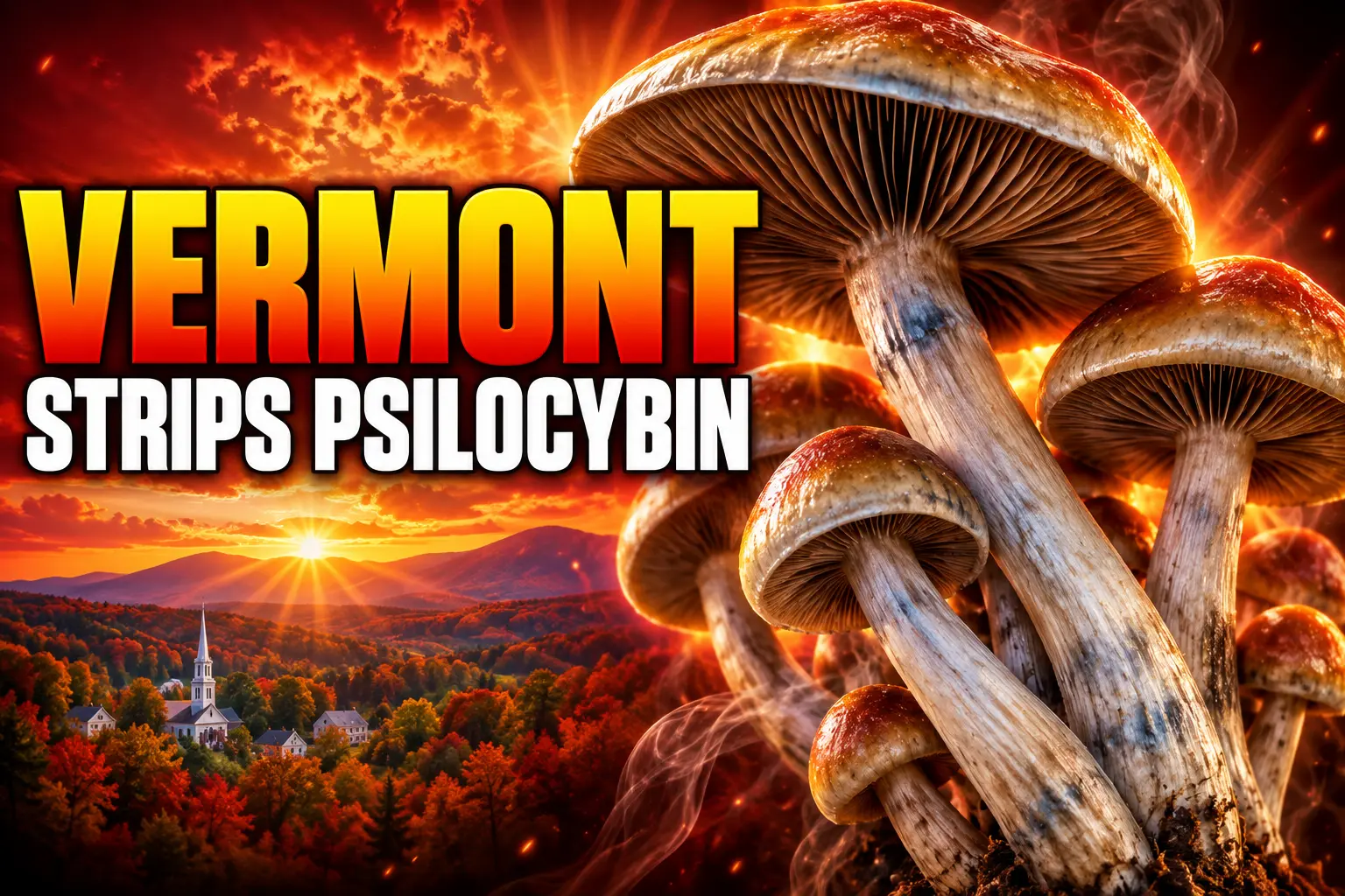 Vermont strips psilocybin legalization S.114 2024